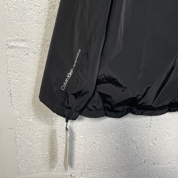 Calvin Klein Women's Hooded Side-Snap rain Jacket Black XL - Picture 6 of 11